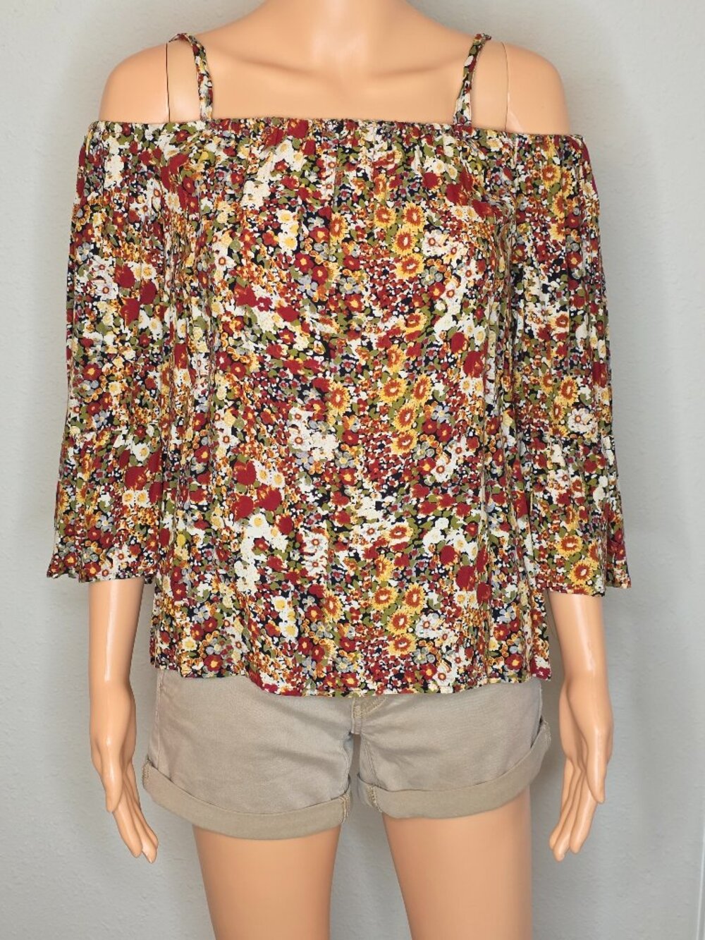 Artisan NY Bohemian Style Long Sleeve Pullover Women's Blouse, Size XS